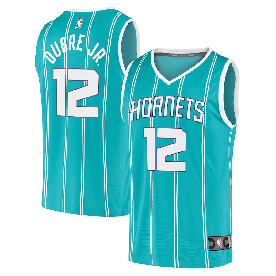 Men Charlotte Hornets #12 Kelly Oubre Jr Fanatics Branded Teal Fast Break Replica NBA Jersey